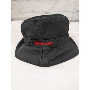 Snap On Reversible Bucket Hat Black Red Logo Workwear Streetwear